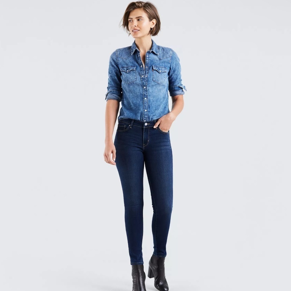🎉 Levi 711 Skinny Dark Wash